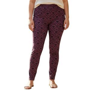 Torrid Pixie Pant Womens 1 Purple Studio Ponte Slim Fix Trousers Business Casual